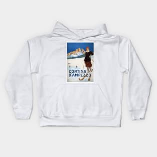 Cortina d'Ampezzo Italy Vintage Poster 1923 Kids Hoodie